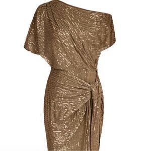 Elegant Gold Sequin Dress